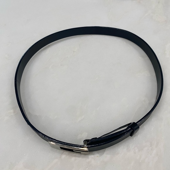 GUCCI Belt. Vintage Authentic I Purchased in Italy Black with Gunmetal Hardware. - Picture 6 of 8